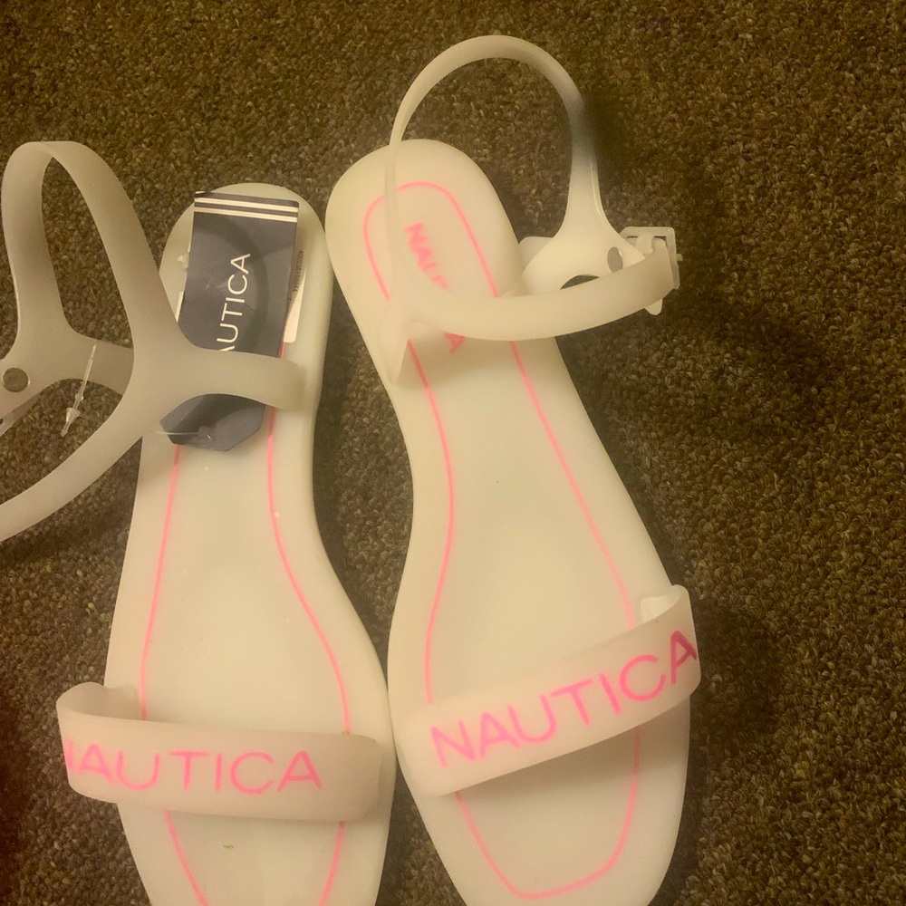 Nautical sandals never worn just sitting around